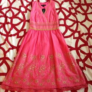 REDUCED!!! Pink dress with gold trimmings