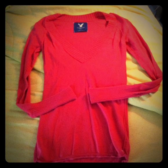 Dust red American Eagle sweater.