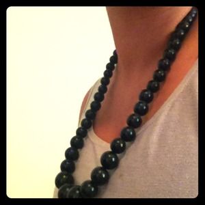 Black Bead Necklace