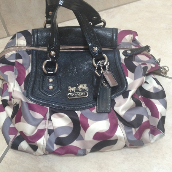Authentic pink black and grey Coach! Soo cute!