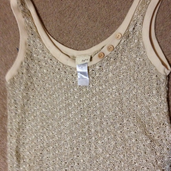 Daytrip by Buckle gold mesh pull-over