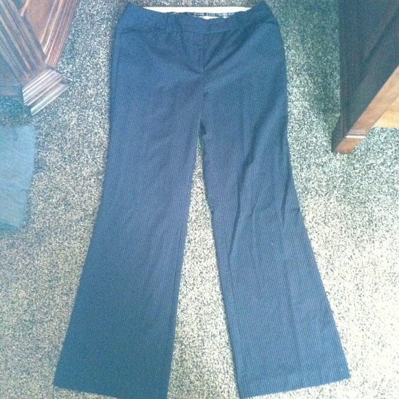 Black pin striped slacks