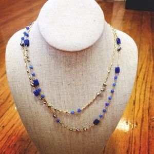 Blue and Gold Layering Necklace
