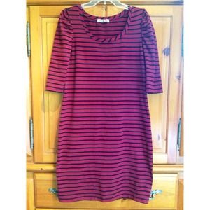 🚫SOLD🚫 Red & Black striped Dress