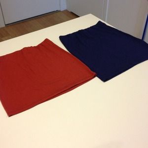 Decided to keep for now :) skirts. Rust,navy blue.
