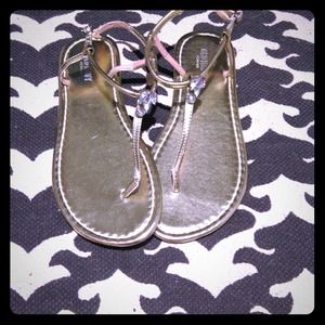 SOLD Gold Sandals, NEW