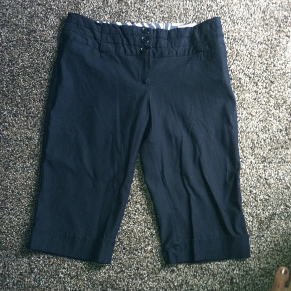 Cut off black slacks