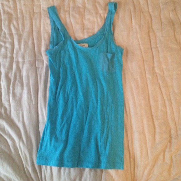 Blue Abercrombie and Fitch tank