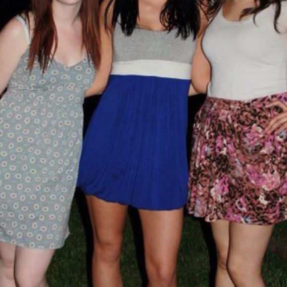 👑 Royal blue and gray tunic/dress - Picture 2 of 3