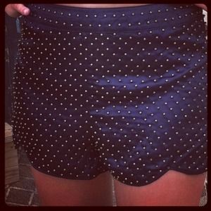 New! Blue high waisted shorts with beads!