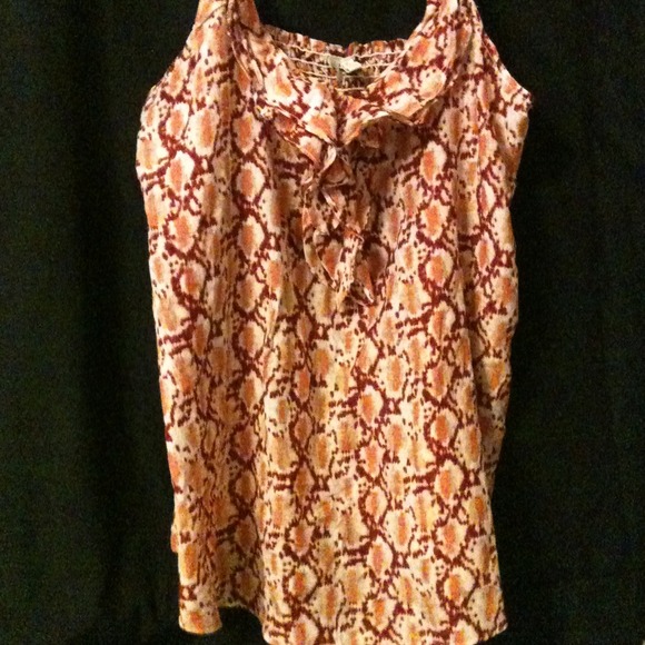 Orange flowy spaghetti strap top