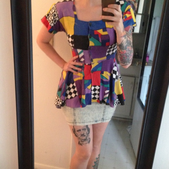 *HOLD FOR AMANDA* Authentic 90's Geometric Shirt