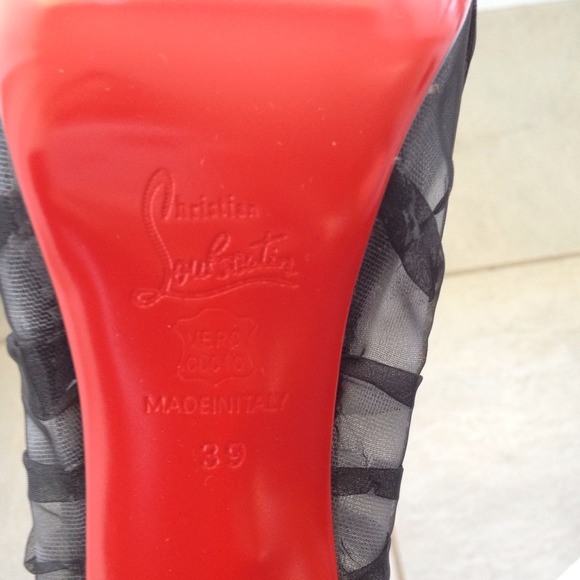 Christian Louboutin black peep toe - Picture 4 of 4