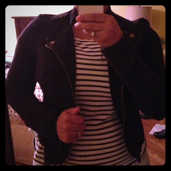Knit motorcycle jacket