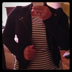 Knit motorcycle jacket