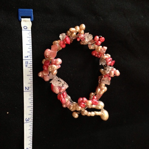 Freshwater pearl and stone bracelet - Picture 3 of 3