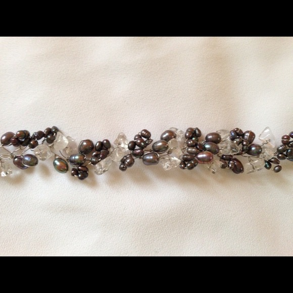 Freshwater pearl and stone bracelet - Picture 2 of 3
