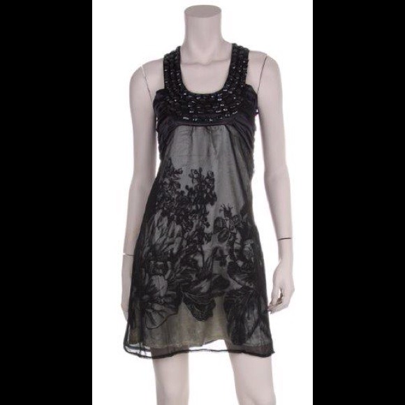 NWOT Beaded chiffon dress
