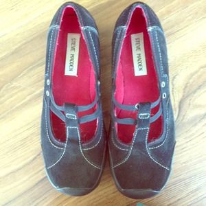 Steve Madden flats black suede size 71/2