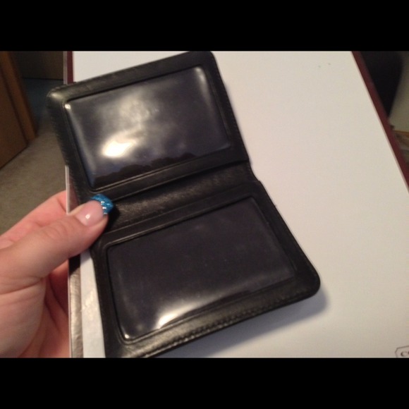 Coach Accessories Leather Id Business Card Holder Poshmark