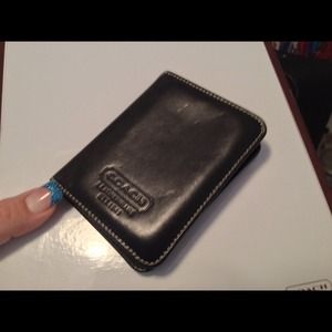 Coach leather ID business card holder