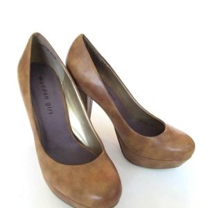 STEVE MADDEN - BROWN FAUX LEATHER HEELS