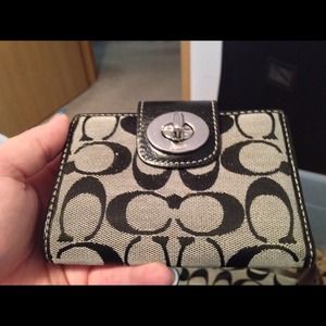 Coach black grey wallet