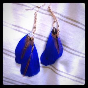 💙Feather earrings💙