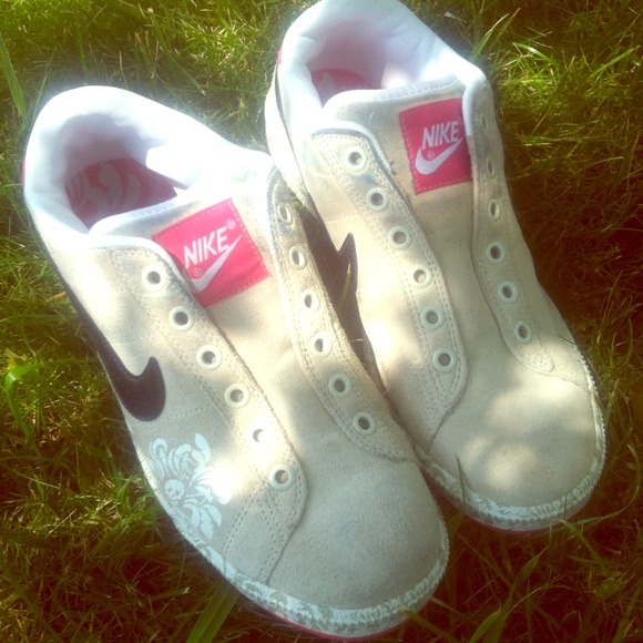 Cute and girly Nike slip on shoes