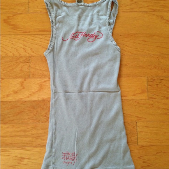 SOLD IN BUNDLE 2 Ed hardy tank tops - Picture 3 of 4