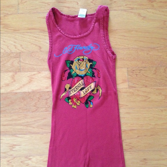 SOLD IN BUNDLE 2 Ed hardy tank tops - Picture 4 of 4
