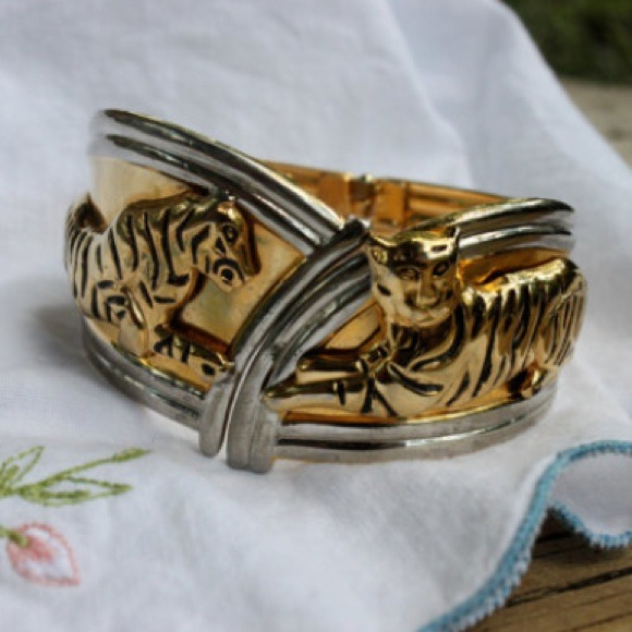 Gold tiger cuff
