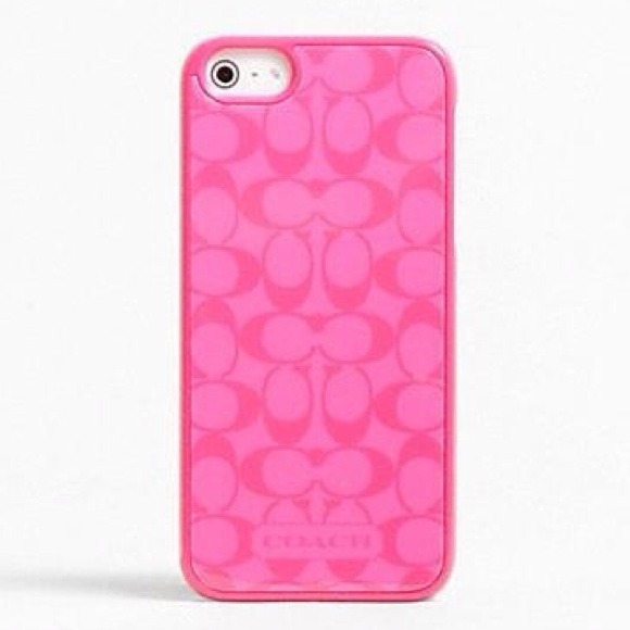 🎀SOLD🎀 Coach Signature C Hot Pink iPhone 5 Case