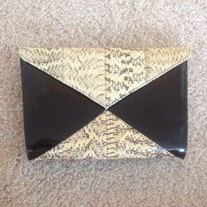 Vintage snakeskin clutch