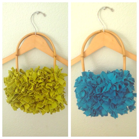 Green and blue purse