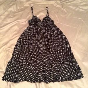 👗Black and white polka dot sun dress👗