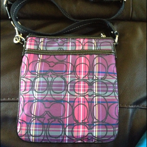 AUTHENTIC COACH Tartan Plaid Swingpack!