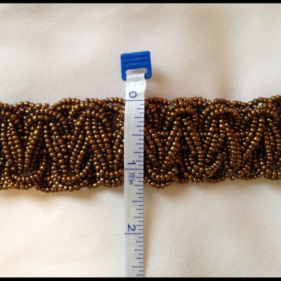 SOLD! Rustic gold/bronze beaded bracelet - Picture 4 of 4