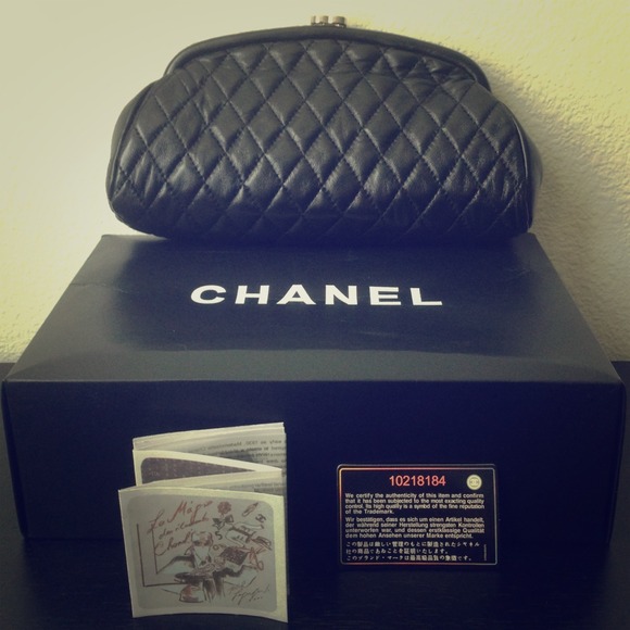 Leather Quilted Clutch