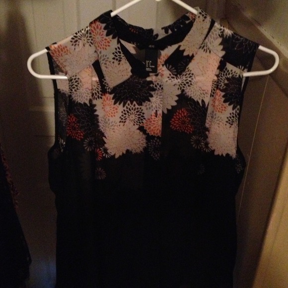 Sheer floral top