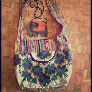 Boho bag & elephant coin purse bundle