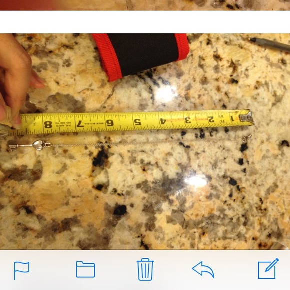 Tiffany heart key necklace with diamond reserved - Picture 3 of 4