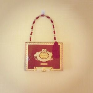***Cigar box handbag with tassel