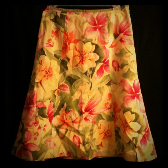 Floral A line skirt