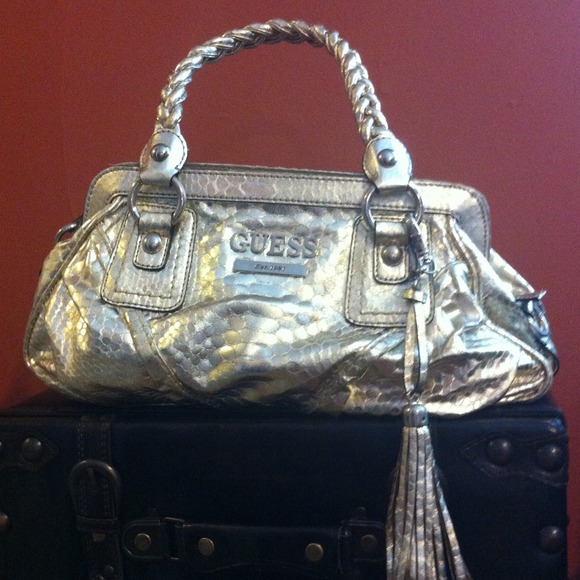 Guess gold handbag