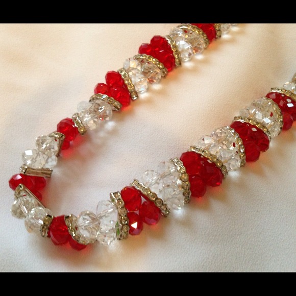 Jeweled elastic headband/necklace - Picture 2 of 4