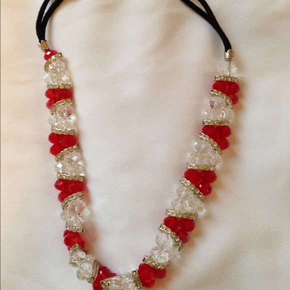 Jeweled elastic headband/necklace - Picture 3 of 4