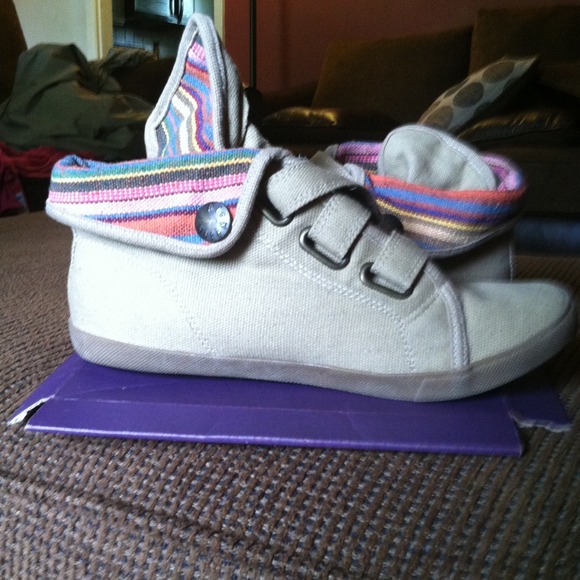 Beige Canvas Blowfish Shoes