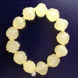New Tara Tarantino Yellow Resin Rose Bracelet