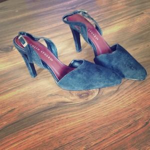 Colin Stuart black velvet heels size 7 1/2